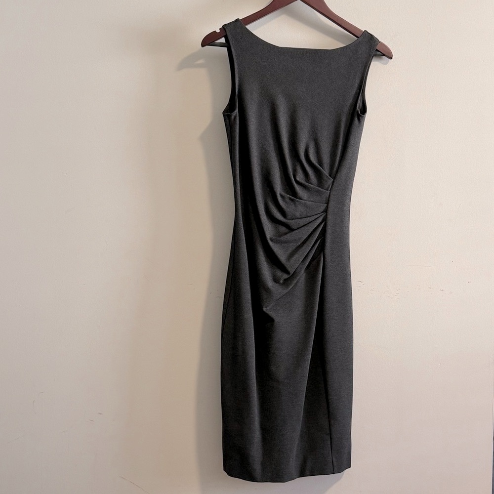 MaxMara Gray Sheath Dress Knee-Length Ruched